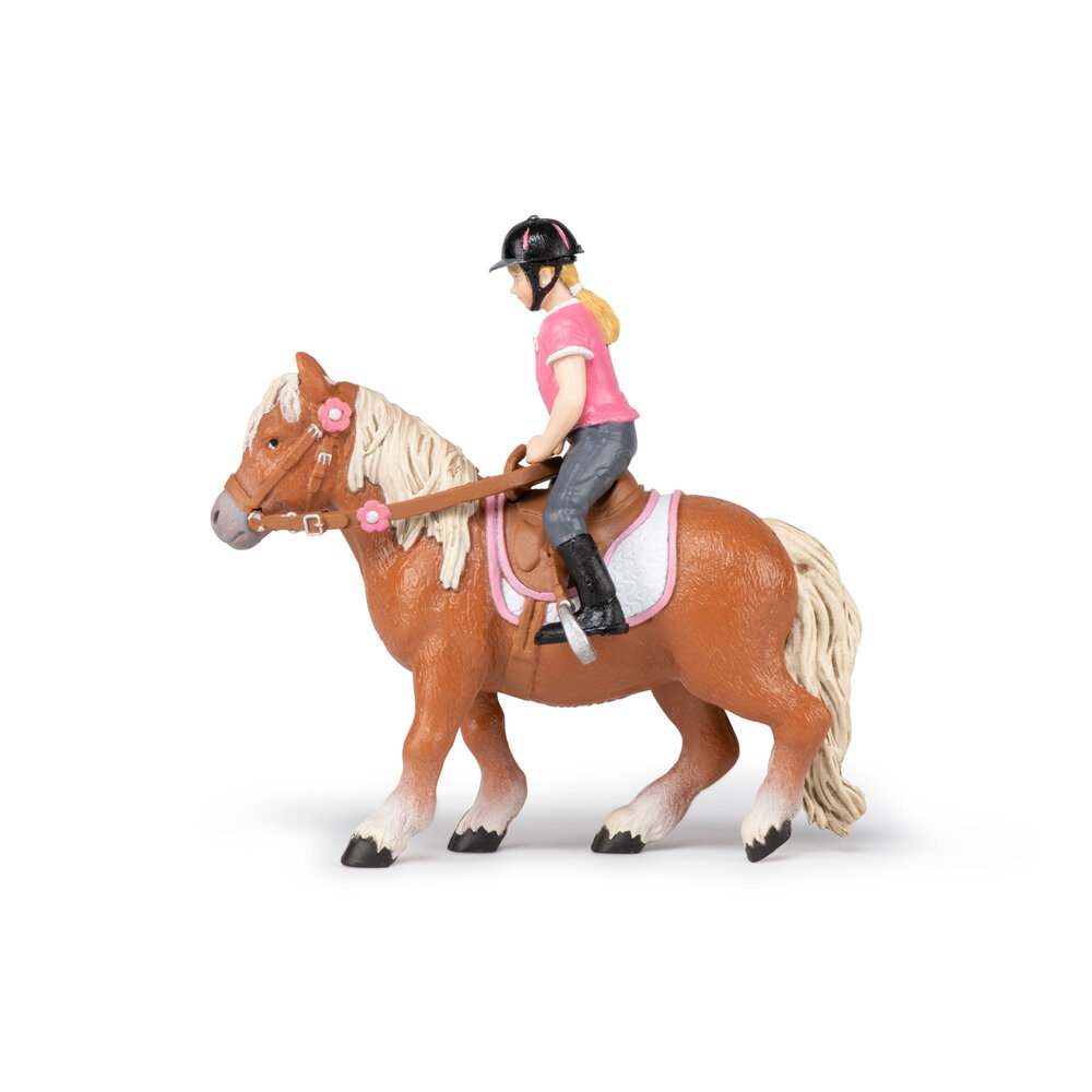 Papo 51559 + 52014 Shetlandpony + ruiter