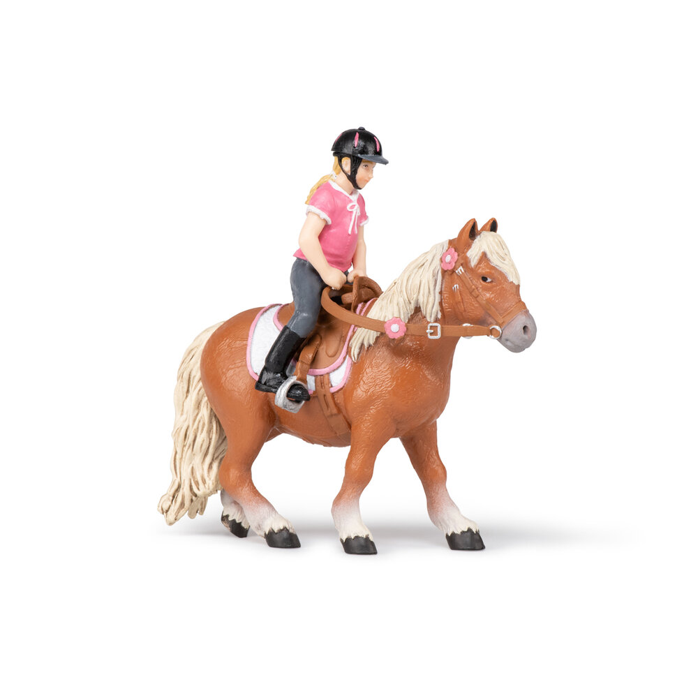 Papo 51559 + 52014 Shetlandpony + ruiter