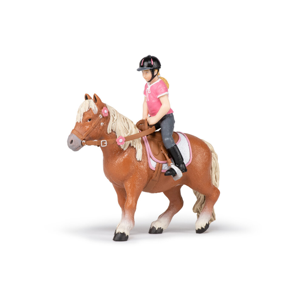 Papo 51559 + 52014 Shetlandpony + ruiter