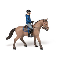 Papo 51565 Wandelpaard met Mannelijke Ruiter