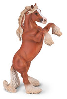 Collecta 80054 Gypsy Vanner merrie steigerend kastanjebruin - Deluxe schaal 1:12 van Collecta