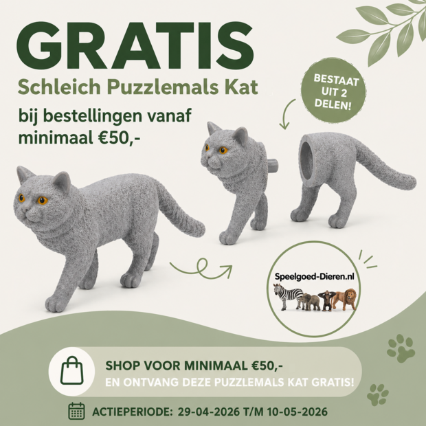 Schleich 81102 Puzzlemals Britse Korthaar Kat