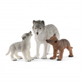 Schleich 42472 Mother wolf with pups
