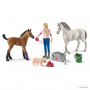 Schleich 42486 Vet visiting mare and foal
