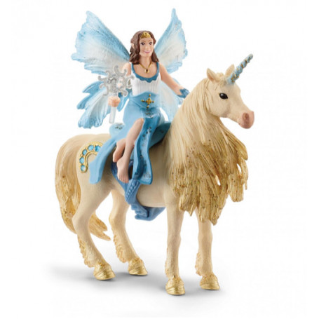 Schleich 42508 Eyela riding on golden unicorn