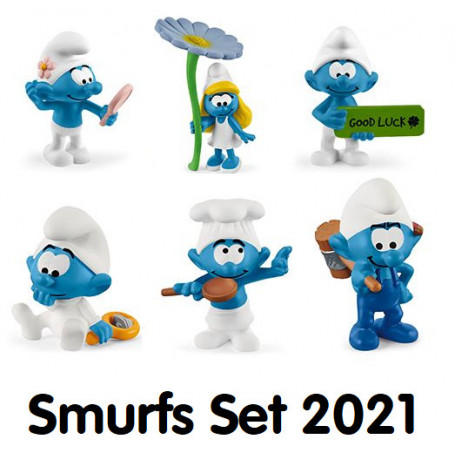Schleich Smurfs 2021 (set, 6 pieces)