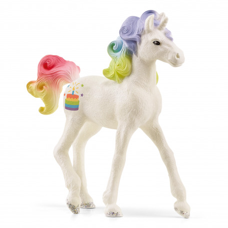 Schleich 70742 Collectible Unicorn Rainbow Cake (Unicorn Foal)