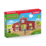 Schleich 42606 Large Barn with Animals and Accessories - Red
